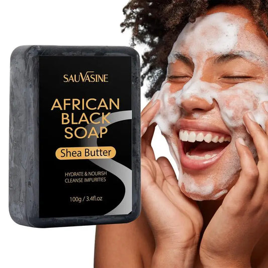 Natural Soap African Shower Soap Deep Cleansing Moisturizing Body Wash 100G for Bathroom Shower Face and Body Cleaning